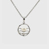 Sterling Silver Freshwater Pearl White 6.5- 7 mm Pendant 360 view video