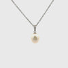 Sterling Silver Freshwater 10-11 mm Pearl and Cubic Zirconia Pendant 360 view video