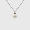 9K White Gold Australian South Sea 11-12 mm Cultured Pearl & Diamond Pendant 360 view video