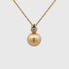 18K Yellow Gold South Sea Cultured 13-14mm Diamond Pearl Pendant