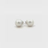 18K White Gold Australian South Sea 10-11 mm Cultured Pearl Stud Earrings 360 view video