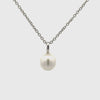 9K White Gold Australian South Sea 9-10 mm Cultured Pearl Pendant 360 view video