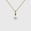 9K Yellow Gold Australian South Sea 11-12 mm Cultured Pearl & Diamond Pendant 360 view video