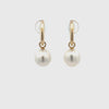 9K Yellow Gold Australian South Sea 10-11 mm Cultured Pearl Huggie Earrings 360 view video