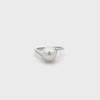 9K White Gold Australian South Sea 9-10mm Cultured Pearl Ring 360 View