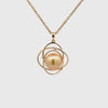 18K Yellow Gold South Sea Cultured 10-11mm Diamond Pearl Pendant