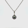 Sterling Silver Tahitian 9-10mm Cultured Pearl Pendant