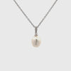 Sterling Silver Freshwater 10-11 mm Pearl and Cubic Zirconia Pendant 360 view video