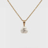 9K Yellow Gold Australian South Sea 1.4g Keshi Pearl Pendant 360 degree view on a white background