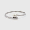 Sterling Silver Australian South Sea 10-11 mm Cultured Pearl Bangle 360 view video