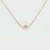 9K Yellow Gold Australian South Sea 11-12 mm Cultured Pearl Necklace 360 view video