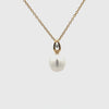 18K Yellow Gold Australian South Sea 11-12 mm Cultured Pearl and Diamond Pendant 360 video