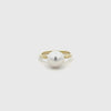 9K Yellow Gold Australian South Sea 10-11 mm Cultured Pearl Ring 360 view video