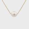 9K Yellow Gold Australian South Sea 10-11 mm Cultured Pearl Necklace 360 view