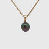 18K Yellow Gold Tahitian 9-10 mm Cultured Pearl Pendant