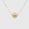 Sterling Silver South Sea 9-10 mm Cultured Pearl Necklace