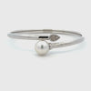Sterling Silver Australian South Sea 11-12 mm Cultured Pearl and Argyle Diamond Bangle 360 view video