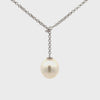Sterling Silver Australian South Sea 12-13mm Cultured Pearl Adjustable Slider Necklace