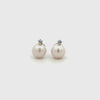 Sterling Silver Freshwater 8-8.5 mm Pearl Stud Earrings 360 view video
