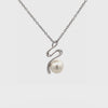 Sterling Silver Australian South Sea Cultured 9-10 mm Pearl Pendant 360 view video