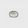 Stainless Steel White Mother Of Pearl Oval Ring 360 view video