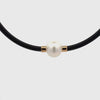 9K Yellow Gold Australian South Sea 13-14 mm Cultured Pearl Neoprene Necklace 360 video