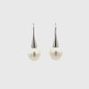 9K White Gold Australian South Sea 10-11 mm Cultured Pearl Hook Earrings 360 view video