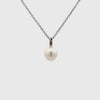 9K White Gold Australian South Sea Cultured 10-11mm Argyle Diamond Pearl Pendant
