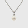 9K White Gold Australian South Sea 9-10 mm Cultured Pearl Pendant 360 view video