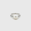 9K White Gold Australian South Sea 8-9 mm Cultured Pearl and Diamond Ring 360 view video