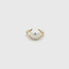 360 view of9K Yellow Gold Australian South Sea 11-12mm Cultured Pearl Ring on a white background 