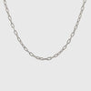 9K White Gold Polished 50cm Elongated Trace Chain 2.3mm