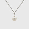 18K White Gold Australian South Sea 10-11 mm Cultured Pearl and Diamond Pendant 360 view video