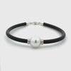 Sterling Silver Australian South Sea 12-13 mm Cultured Pearl Neoprene Bracelet 360 degree video with white background