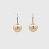 9K Yellow Gold South Sea 9-10mm Cultured Pearl Hook Earrings