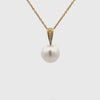 18K Yellow Gold Australian South Sea Cultured 15-16mm Pearl and Diamond Pendant