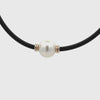 Sterling Silver & 9K Yellow Gold Australian South Sea Cultured 12-13 mm Pearl Neoprene Necklace 360 view video