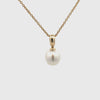 9K Yellow Gold Australian South Sea 11-12 mm Cultured Pearl Pendant 360 view video