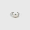 9K White Gold Australian South Sea 10-11 mm Cultured Pearl and Diamond Ring 360 view video