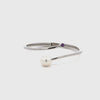 Sterling Silver Australian South Sea 10-11 mm Cultured Pearl and Amethyst Bangle 360 view video