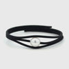 Stainless Steel South Sea 9-10 mm Cultured Pearl Magnetic Black Wrap Bracelet 360 view video