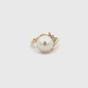 9K Yellow Gold Australian South Sea 12-13 mm Cultured Pearl and Diamond Ring 360 view video