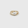 9K Yellow Gold Australian South Sea 0.5g Keshi Pearl Ring 360 view video