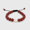 Australian South Sea 10-11 mm Cultured Pearl and 8 mm Jasper Bead Bracelet 360 view