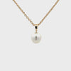 9K Yellow Gold Australian South Sea 9-10 mm Cultured Pearl Pendant 360 view video