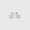 9K White Gold Australian South Sea 8-9 mm Cultured Pearl Stud Earrings 360 view video