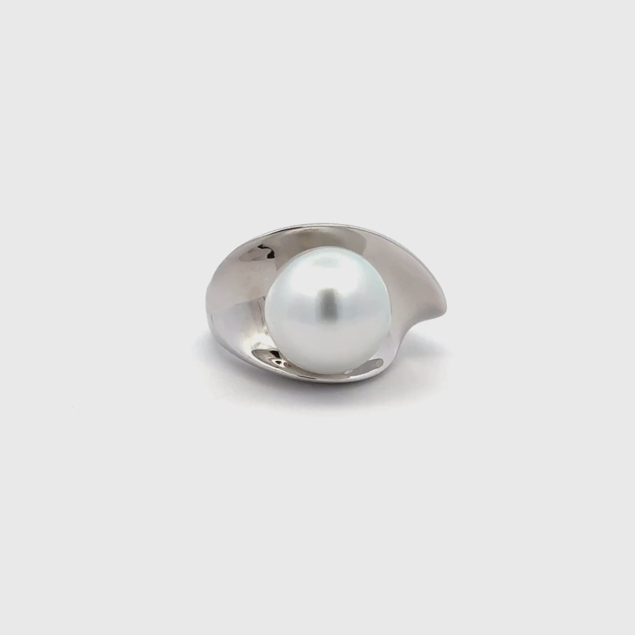 Sterling Silver Australian South Sea Cultured 12-13mm Pearl Ring
