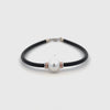 Sterling Silver and 9K Rose Gold Australian South Sea 10-11 mm Cultured Pearl Neoprene Bracelet 360 view