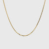 9K Yellow Gold Polished 45cm Diamond Cut Oblong Trace Chain 1.5mm