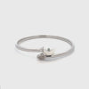 Sterling Silver Australian South Sea 10-11 mm Cultured Pearl and Diamond Bangle 360 view video